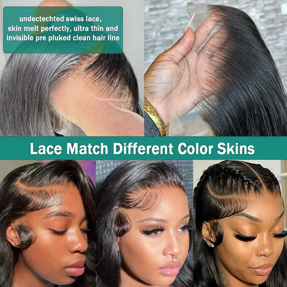 100% Human Hair Body Wave HD Lace Front Wig Raw Cuticle Aligned Brazilian Hair Vendors Available in Long Small Large Cap Size