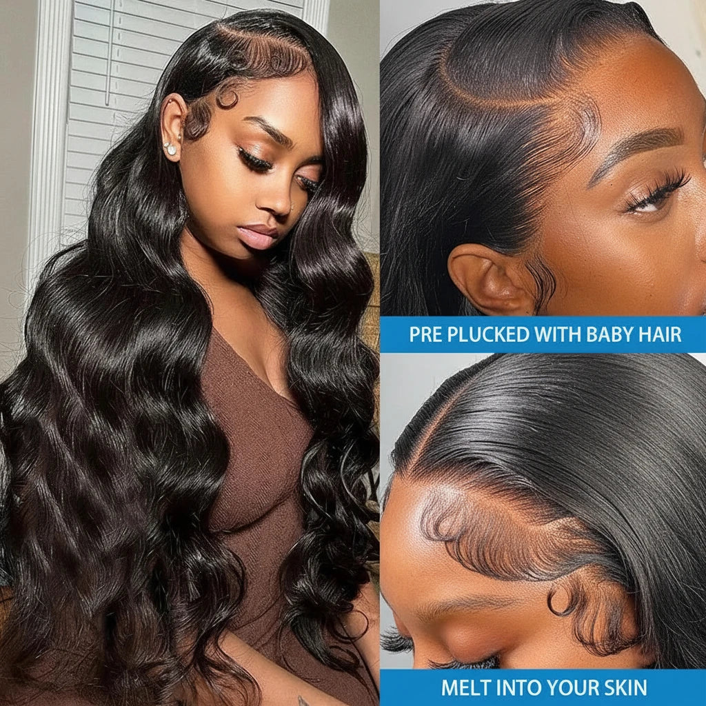 100% Human Hair Body Wave HD Lace Front Wig Raw Cuticle Aligned Brazilian Hair Vendors Available in Long Small Large Cap Size