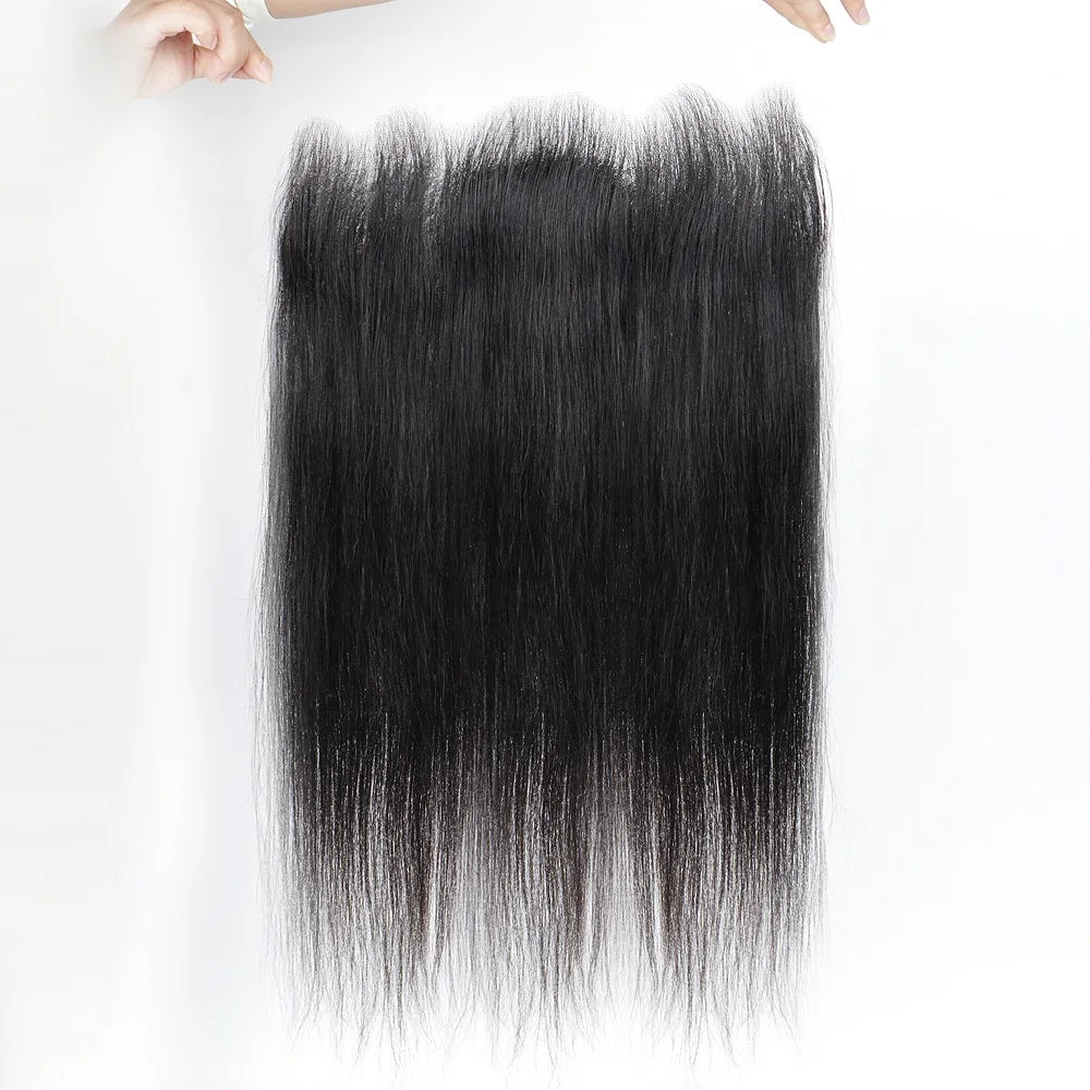 13x6 Transparent Lace Frontal For Women Pre Plucked Bleached Knots Brazilian Hair Lace Frontal