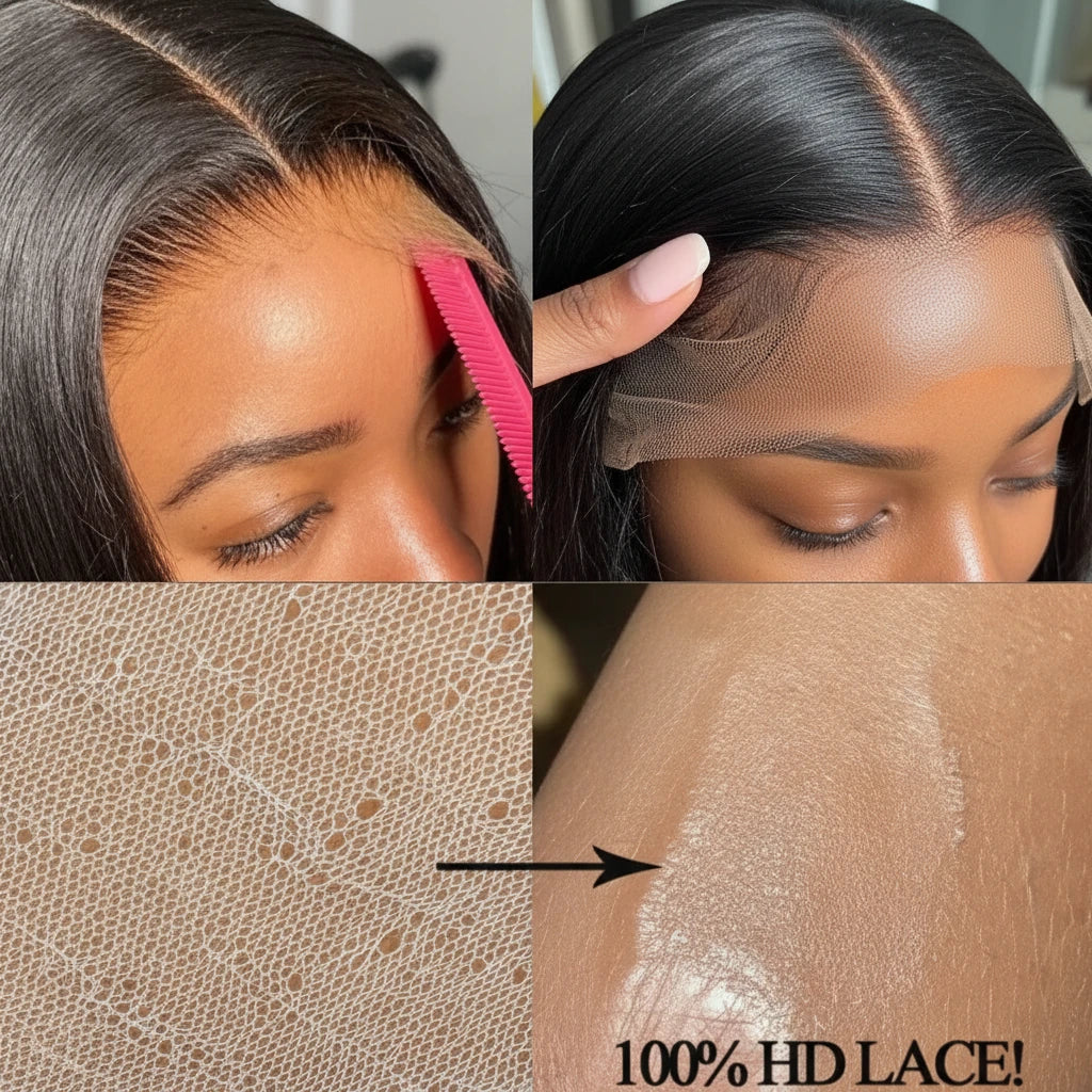 13x6 HD Lace Frontal & 5x5 Closure – Single Knots, Invisible Hairline, Pre-Plucked