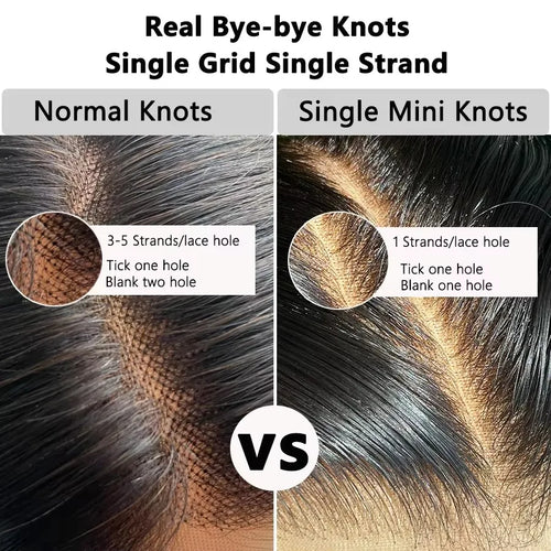 13x6 HD Lace Frontal & 5x5 Closure – Single Knots, Invisible Hairline, Pre-Plucked