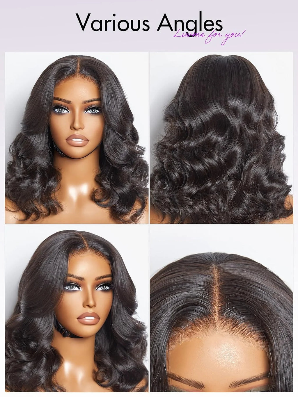 Brazilian Body Wave Short Bob Wig – 13x4 Transparent Lace Front, Pre-Plucked